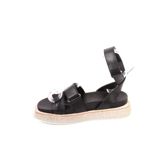 Laura Bellariva 7823 Black Leather Platform Strappy Sandals - Picture 6 of 8